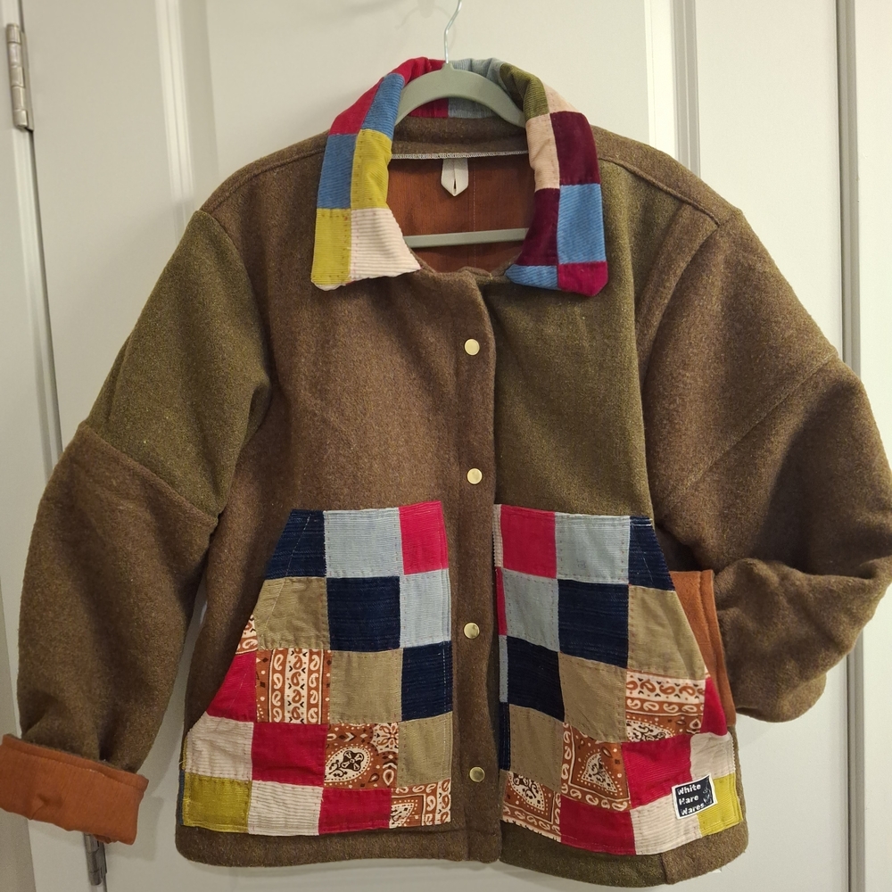 Patchwork Kids Jacket - Brown and Multicolor - image 1
